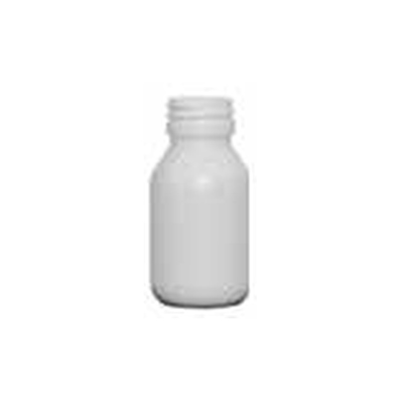 [22FF000012] Pharmaceutical bottle 60 ML HDPE white, 28-1716 neck