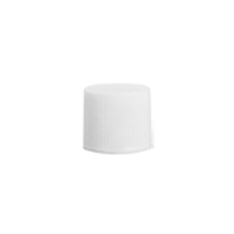 Tapa estriada PP blanca boca 22-415 con liner