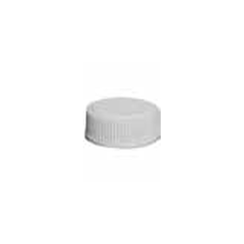 [24TE000601] Ribbed cap PP white, 24-410 neck with liner