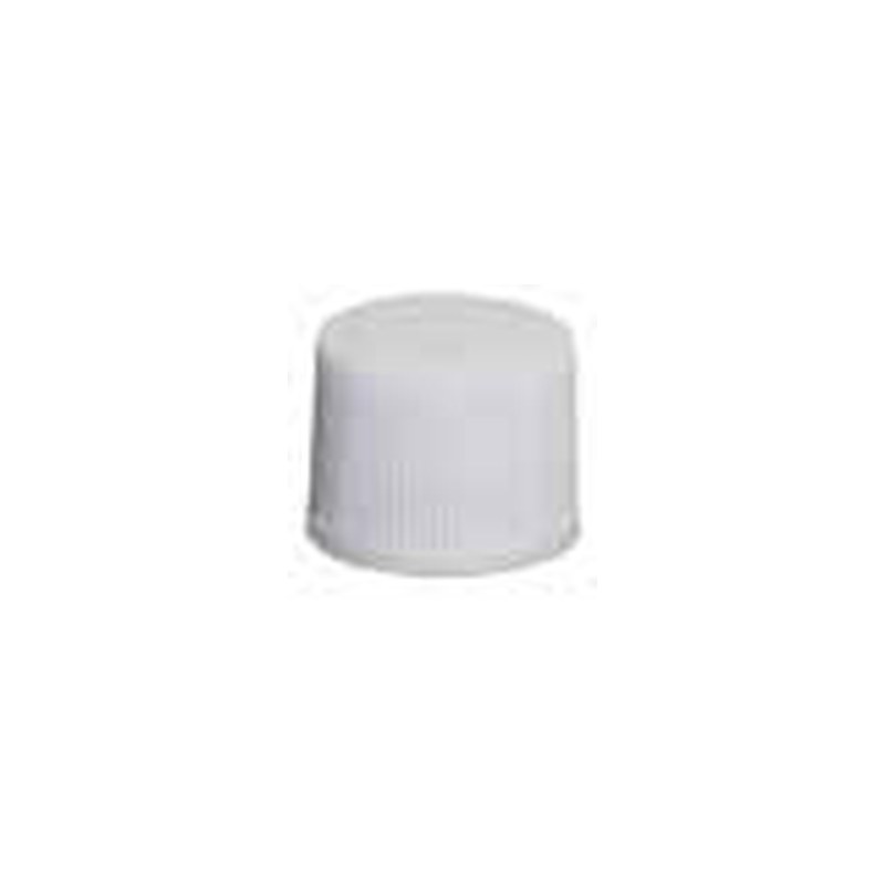 Tapa estriada PP blanca boca 20-415 con liner