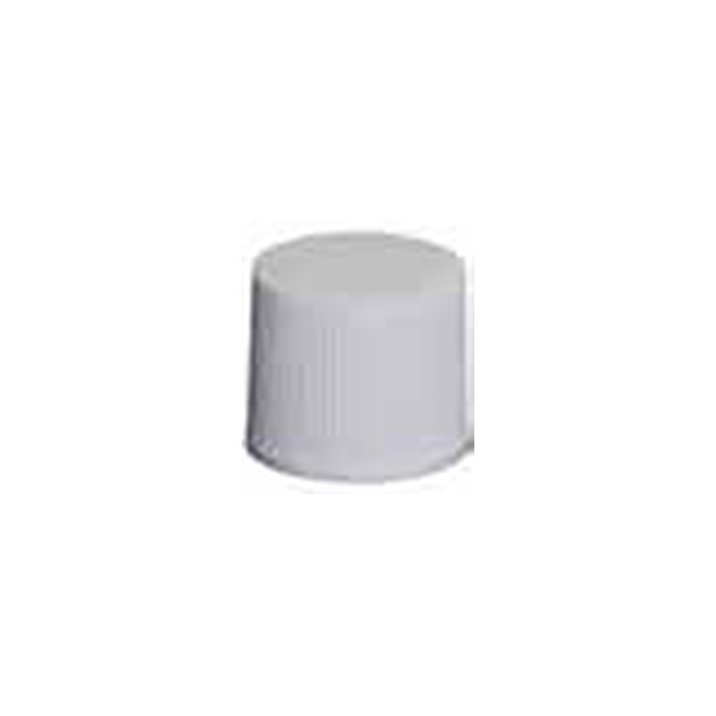 [21TE000160] Ribbed cap PP white, 20-415 neck with liner