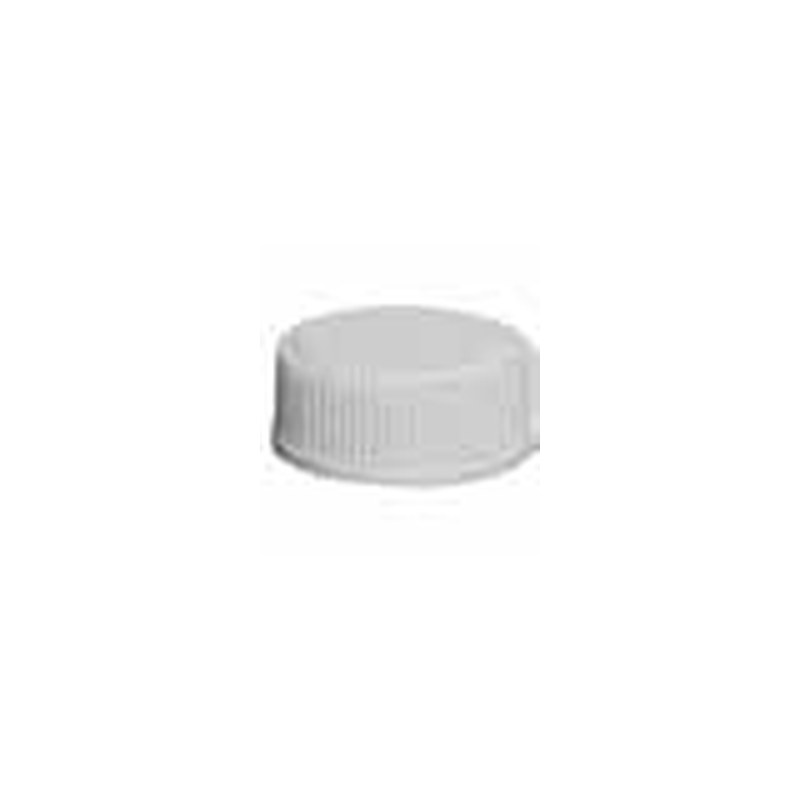 Tapa estriada PP blanca boca 24-400 con liner