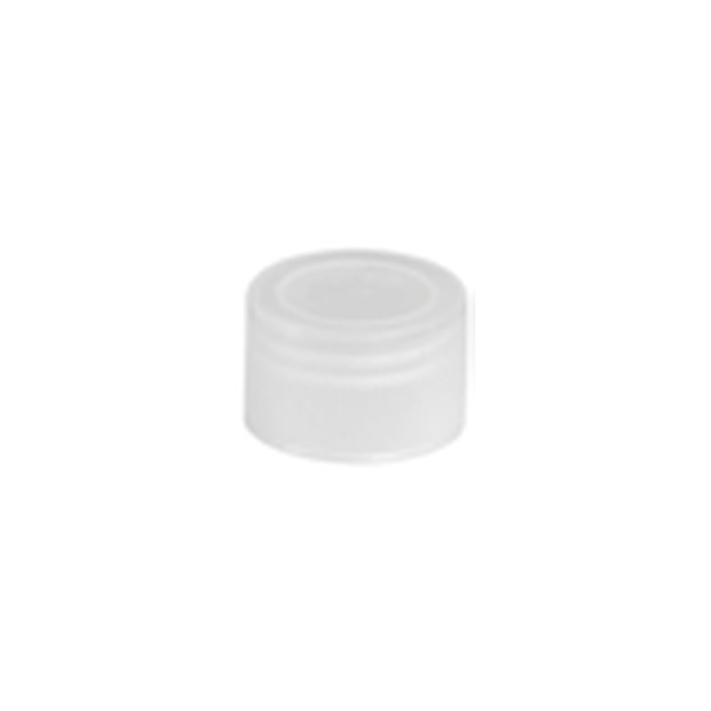 [21TE000740] Ribbed cap PP natural, 28-410 neck with liner